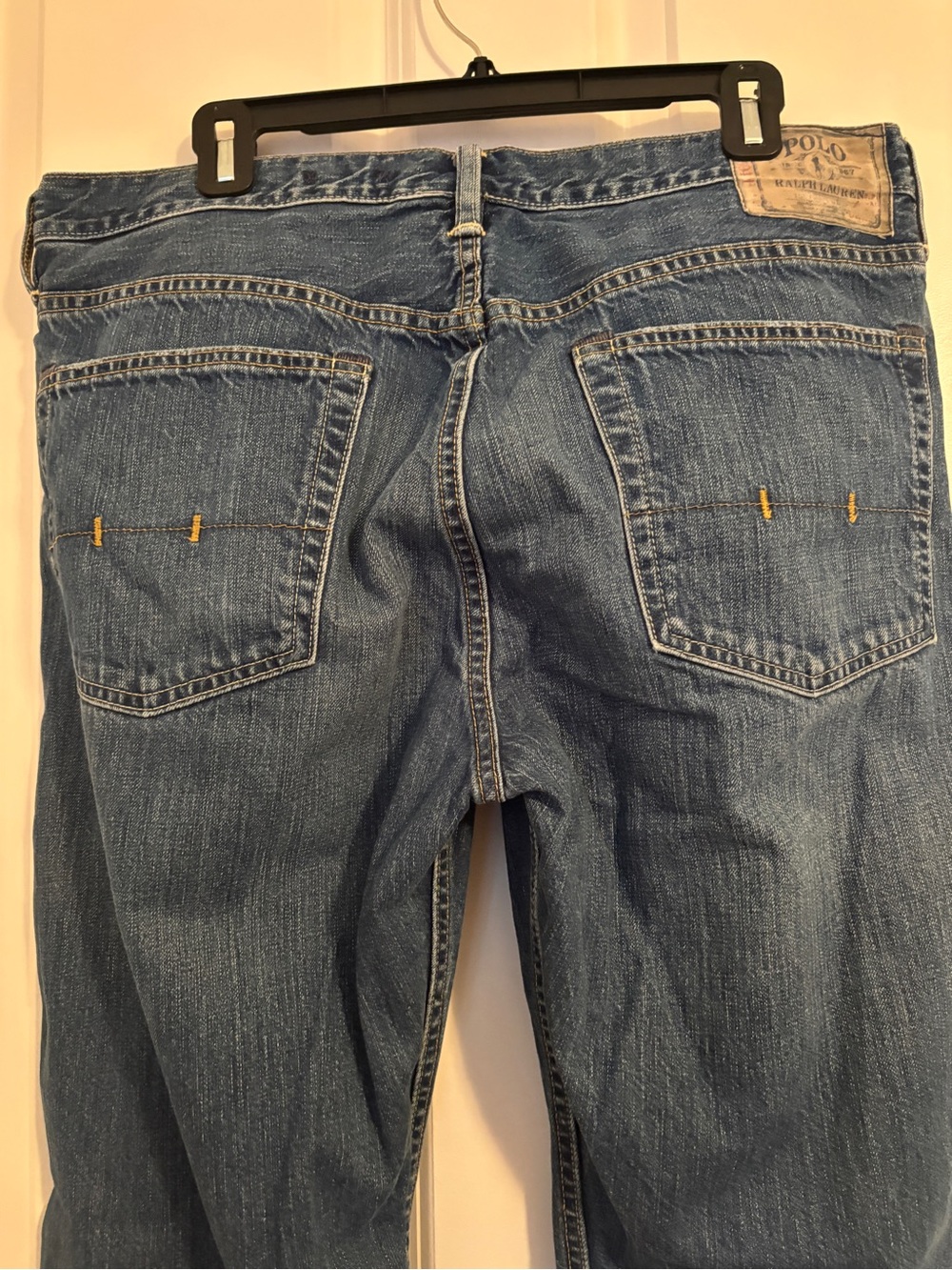 Polo Ralph Lauren - Men's Blue Denim Jeans - Classic Straight Fit.  Size 36Tx36